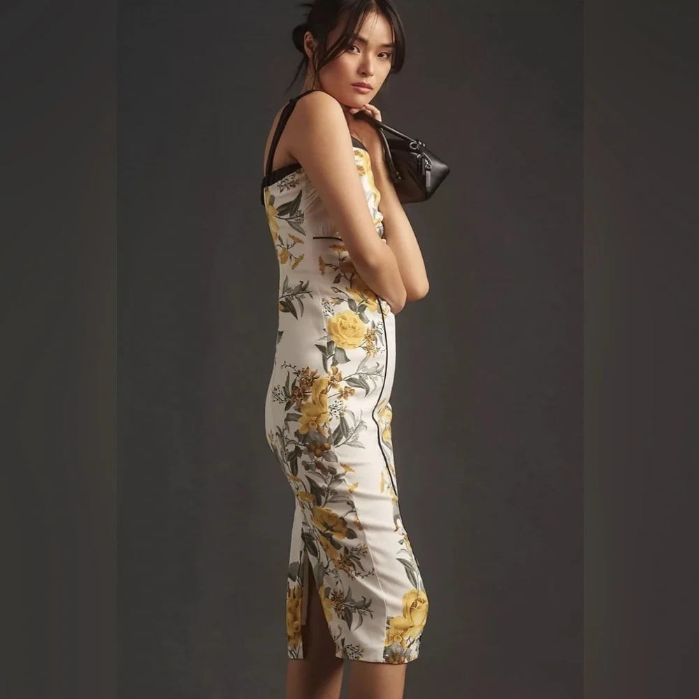 NWT! Anthropologie Maeve Sleeveless Square-Neck Column Midi Dress - Size 24🚦
